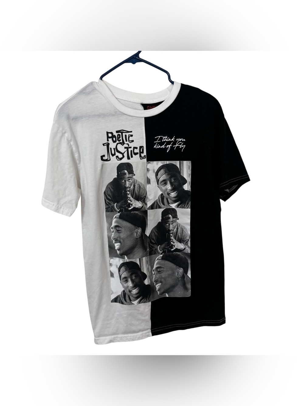 3/$15 Chemistry color block Black white poetic justice Tupac shakur Tshirt